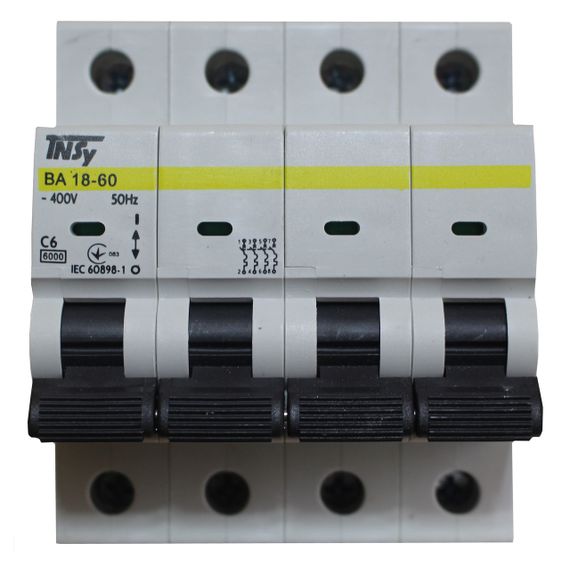 Автоматический выключатель ВА18-60 4Р 6А 6кА х-ка C Ny95504758 | Зображення 1