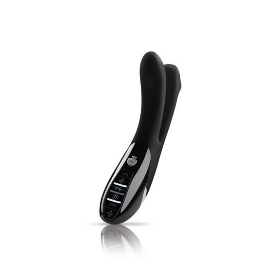 Вібратор подвійний з електростимуляцією Mystim Tingling Aparte eStim Black, міостимулятор