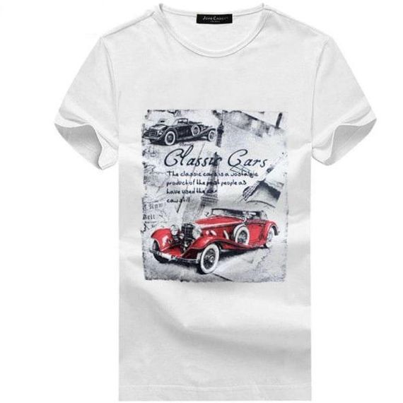 Футболка чоловіча з принтом повсякденна L Білий