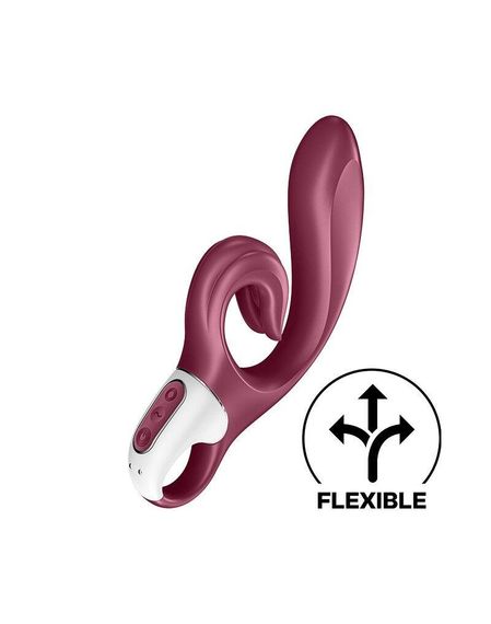 Вібратор-кролик Satisfyer Love Me Red, гнучкий, відросток з потрійним кінчиком Sex Aura