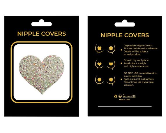 Пестиси на соски серця з гліттером Star Night, що світяться в темряві sexstyle | Зображення 3