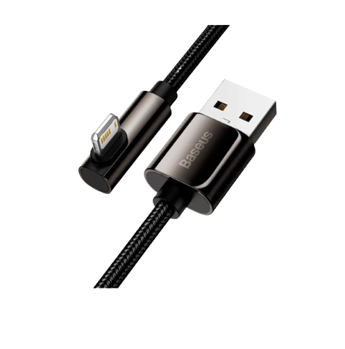 Кабель USB Lightning BASEUS CALCS-01 Legend Elbow 2,4A 1м чорний | Зображення 2