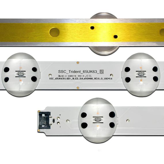 LED підсвітка LG TV 65" SSC_Trident_65UK63_S SSC-65UK63 B0E-9LED-SVL650A95-REV1.0-180416 SSC_65UK63_9LED 4шт. | Зображення 1
