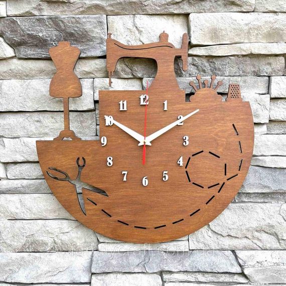 Настінний годинник персоналізований Корпоративний подарунок Тематичний годинник швачка | Зображення 1