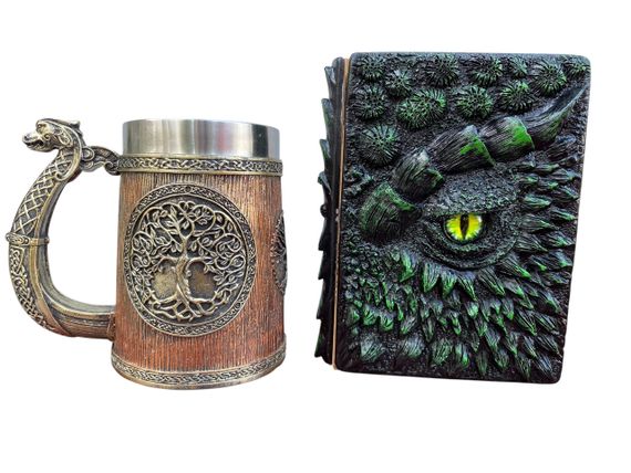 Подарунковий набір Кухоль 3D Вікінг і Дракон і Блокнот 3D «Око Лісового Дракона»