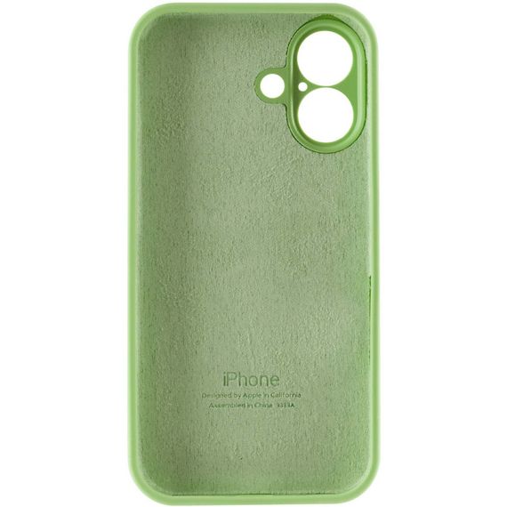 Чехол Silicone Case Full Camera Protective (AA) для Apple iPhone 16 Plus (6.7") Мятный / Mint | Зображення 6