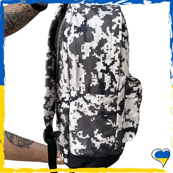 Рюкзак камуфляж. Дно екошкіра. Рюкзак піксель. Унісекс рюкзак, вмісткий | Зображення 2