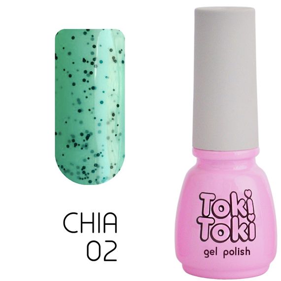 Гель-лак Toki-Toki Chia 02 светлая бирюза 5мл | Зображення 1