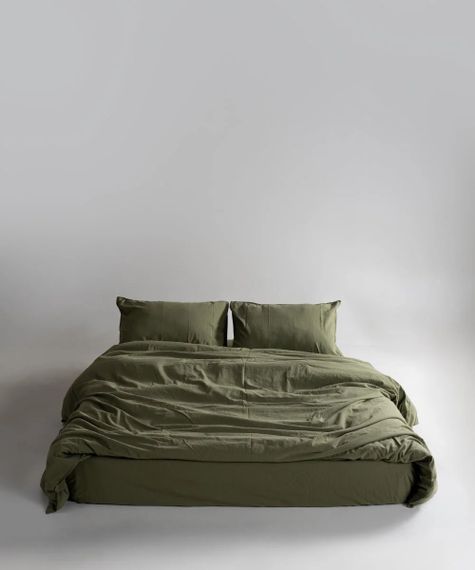 Постільна білизна Limasso Stonewashed Ranforce 160 х 220 см сімейний Capulet Olive