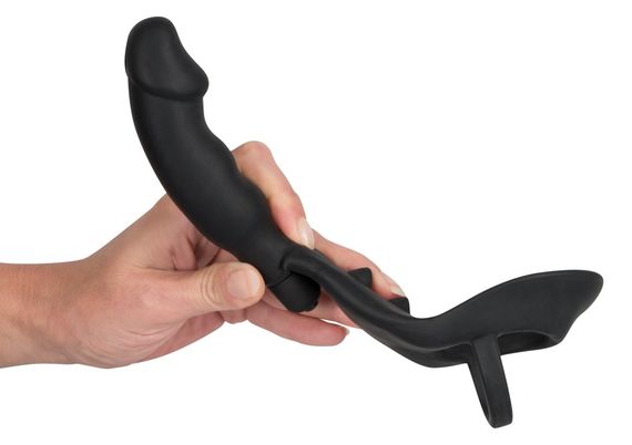 Ерекційне кільце з анальною пробкою - Black Velvets Ring & Vibro Plug | Зображення 5