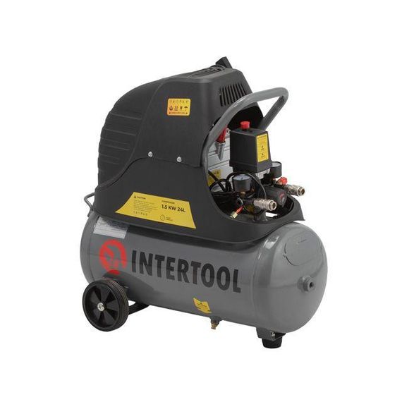 Компресор 24 л, 8 aтм, 206 л/хв INTERTOOL PT-0009 | Зображення 1