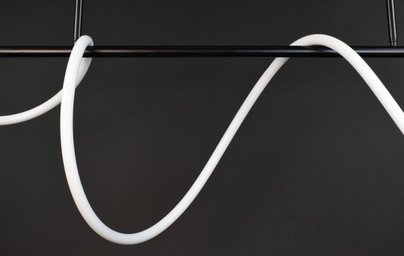 Люстра світлодіодна стельова LED світильник для квартири на стелю лед 27738 Чорний 54-84х35х150 см. | Зображення 8