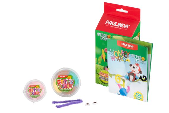Масса для лепки Paulinda Super Dough Monkey World  обезьяна с глазами PL-081537-1 (PL-081537-1) | Зображення 1