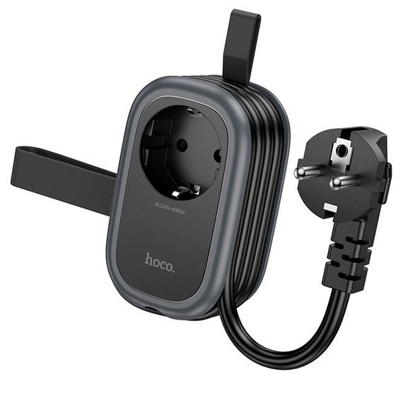 Мережевий фільтр HOCO NS6 на 1 розетку + 2 USB + USB-C, 30W, кабель 1.1м, 220В | Зображення 3