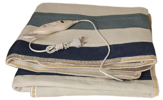 Электропростынь Electric Blanket 7420 150х160 см, різнокольорові смужки | Зображення 2