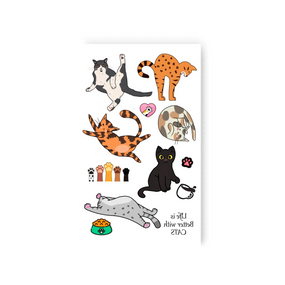 Тату тимчасове Міні котики Tattooshka L-61 Різнокольоровий shop (4825800010174)
