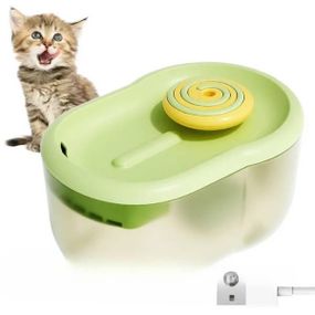 Електричний диспенсер напувалка для води для домашніх тварин Зелений