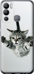 Чехол на Infinix Hot 12i Летящий котёнок "2322u-2863-17620"