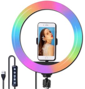 Кільцева LED лампа 3D-30RGB USB 30 см XPRO 30RGB (40922-3D-30RGB_323)