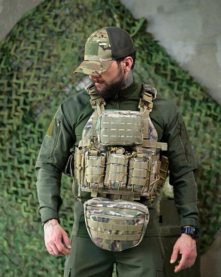 Плитоноска 4 точки быстрый сброс ONYX  Single sword мультикам ПП7560 | Зображення 1