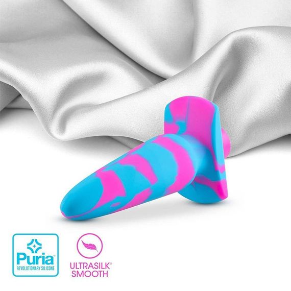 Анальный виброплаг Avant Vibrotize Fuchsia розово-голубой, 12.7 х 3.1 см Sex Aura | Зображення 2