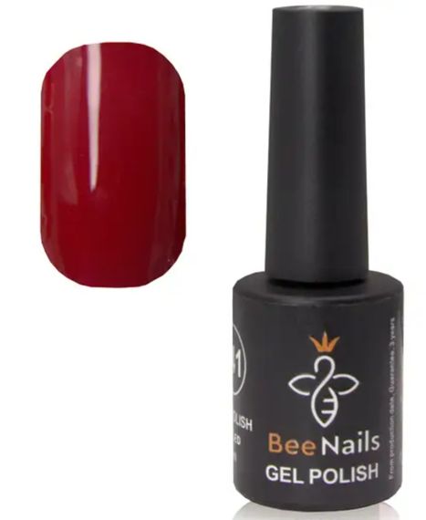 Гель-лак для ногтей Bee Nails 117 (вишневый) 8мл | Зображення 1