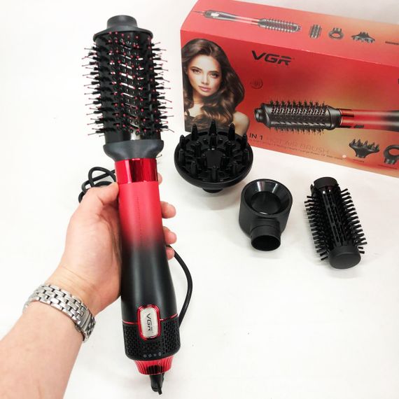 Фен для волос 2 режима температуры, Фен профессиональный домашний для волос Расческа-браш укладки DA-24 | Зображення 3