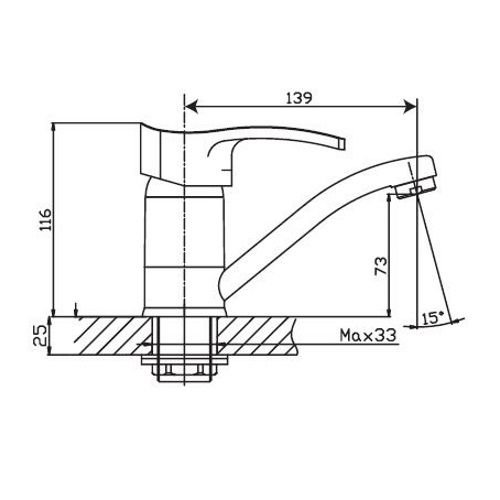 Змішувач для кухні Haiba FOCUS 555 HB0135 | Зображення 1
