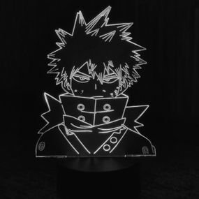 Акриловый светильник-ночник Кацуки Бакуго (Katsuki Bakugou) белый tty-n000589