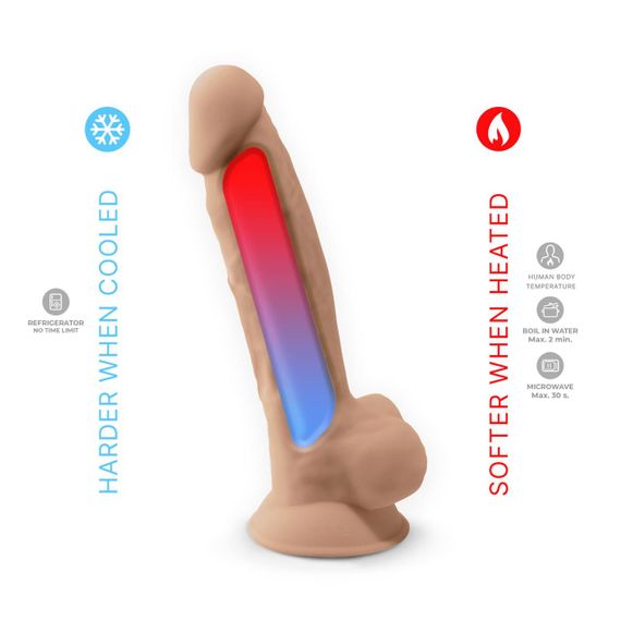 Фаллоимитатор SilexD Tomas Flesh (MODEL 1 size 9in), двухслойный, силикон+Silexpan, диаметр 4,9см Sex Aura | Зображення 4