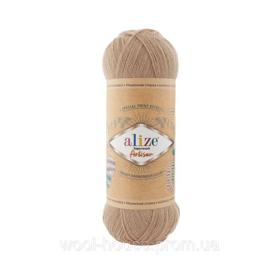 Шкарпеткова пряжа Alize Artisan Superwash, бежевий 431
