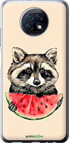 Чохол на Xiaomi Redmi Note 9T Єнотик з кавуном "4605u-2261-2448"