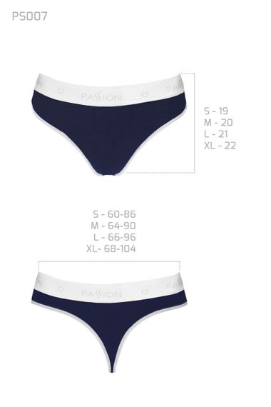 Спортивні трусики-стрінги Passion PS007 PANTIES S, navy blue Sex Aura | Зображення 2