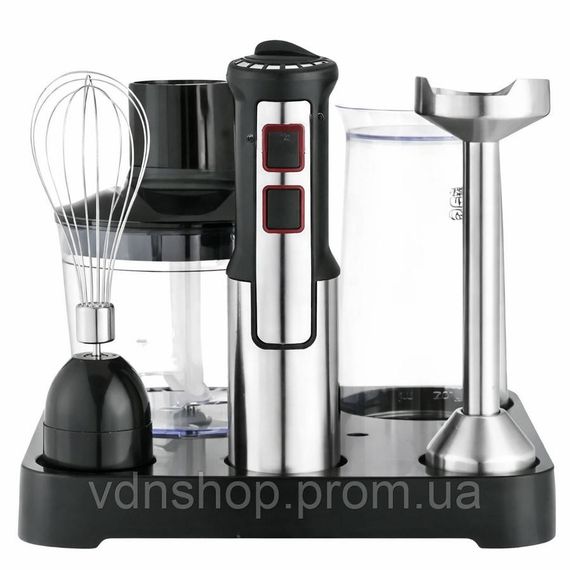 Многофункциональный блендер 6в1 Rainberg RB-2293 1200Вт кухонный измельчитель ручной блендер миксер Black VP-18