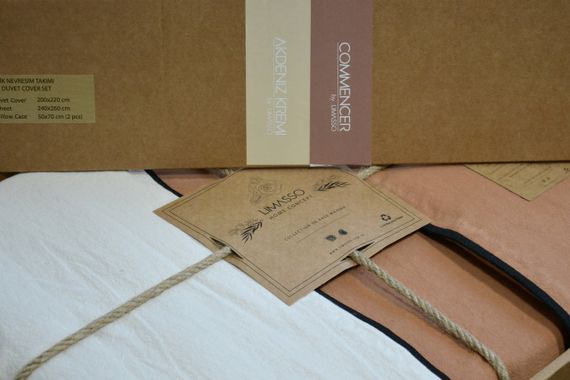 Постільна білизна Limasso Stonewashed Essualte 200 х 220 см Akdeniz Krem-Commencer | Зображення 7