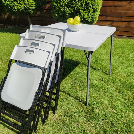 Набір складної мебелі(Стіл и 4 стільця), Білий (з сумкою) SW-00001540 | Зображення 4