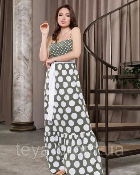 Плаття для жінок колір хакі FI_000738