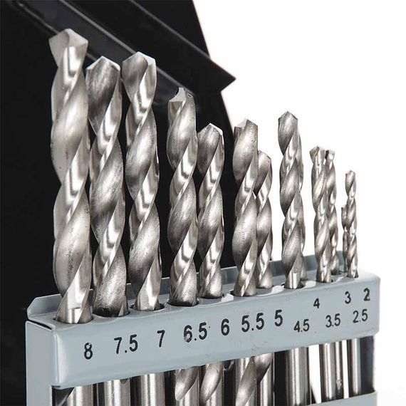 Набір свердел для металу Р6М5 метал бокс 2,0-8,0 мм 13 шт. APRO 8102021 | Зображення 1