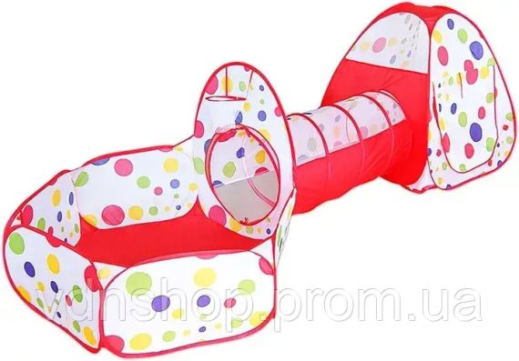 Палатка детская игровая замок 3 в 1 Домик-Шатер-Бассейн | Зображення 1