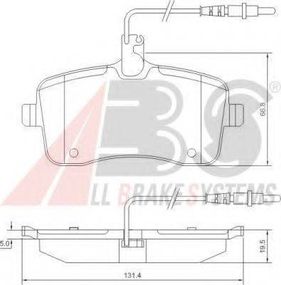 Колодка гальм. диск. PEUGEOT 407 передн. (вир-во ABS) A.B.S. 37430 на PEUGEOT 407 седан (6D_)