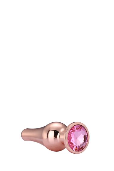 DT21826 анальна пробка конічної форми Dream Toys GLEAMING LOVE ROSE GOLD PLEASURE PLUG S Sex Aura | Зображення 2