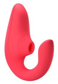 Вагінально-кліторальний стимулятор Womanizer Blend Vibrant Rose, вібрація + вакуум, 2 мотори Sex Aura