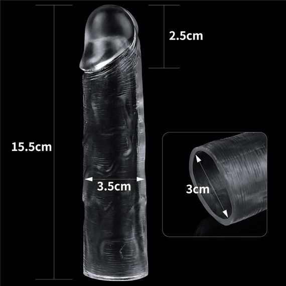 Насадка - Flawless Clear Penis Sleeve Add 1" Clear sexstyle | Зображення 6