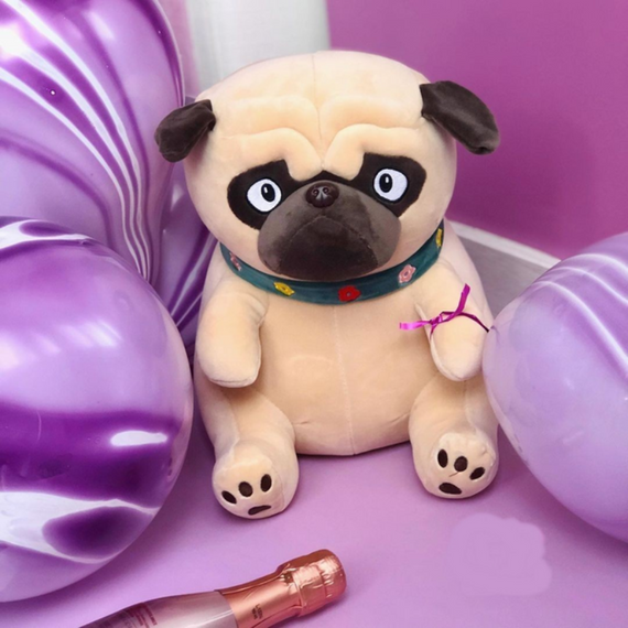 М'яка іграшка Мопсик 24 см, компактний собачка чудовий подарунок для дітей і дорослих | Зображення 6