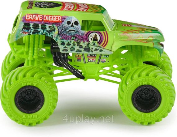 Оригинал Monster Jam Grave Digger Monster Truck Монстр-трак 1:24 Могильщик Гробокопатель Металлический кузов | Зображення 2