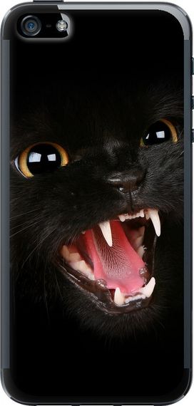 Чехол на iPhone 5s Чёрная кошка "932u-21-17620"