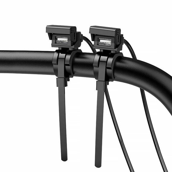 АЗП Hoco Z45A 2.4A для мотоцикла (2USB-A) Black | Зображення 2