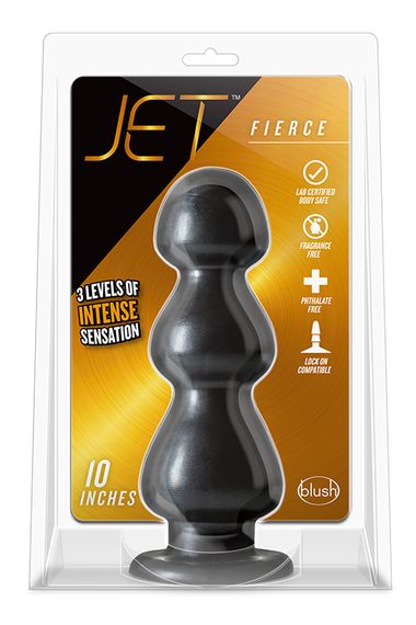 Велика анальна пробка JET FIERCE CARBON METALLIC BLACK, Черный | Зображення 1