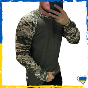 Реглан хакі, піксель. Кофта тактична на флісі. Кофта тепла військова XS-2XL