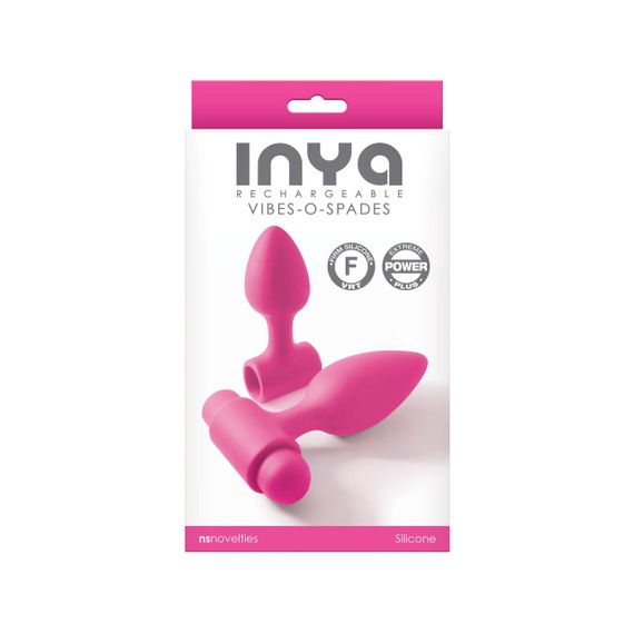 Анальна пробка з вібрацією NS Novelties INYA - Vibe-O-Spades -Pink Sex Aura | Зображення 1
